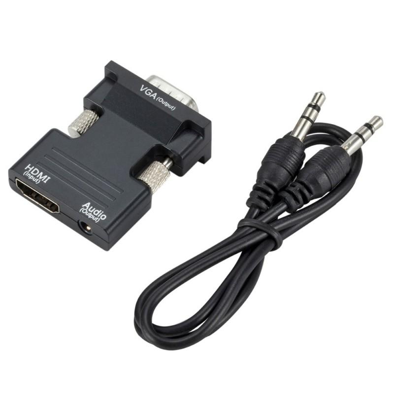 HDMI-compatible Female To VGA Male Converter With Audio Adapter Support 1080P Signal Output Convertor