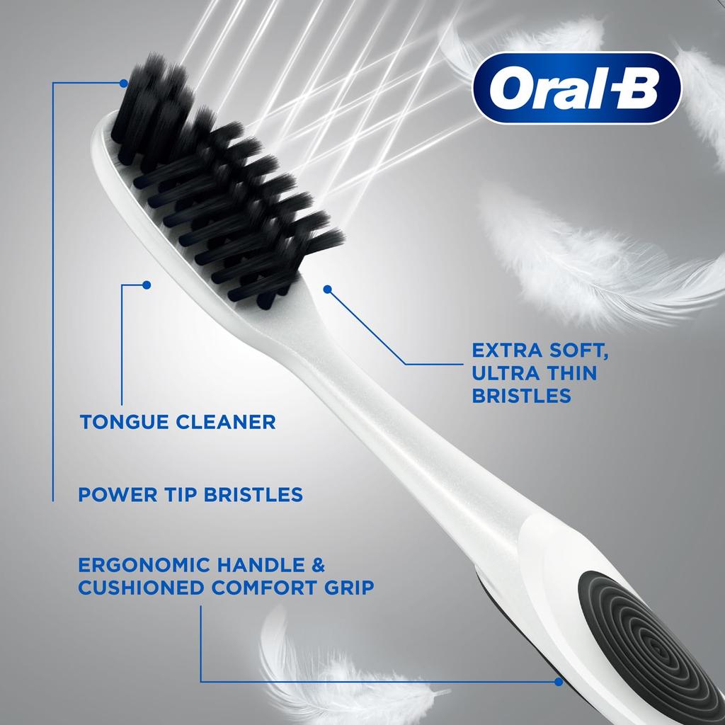 Oral-B Crisscross Sensitive Extra Soft Toothbrush For Adults, Ultrathin Chracoal Bristles, Multicolour Toothbrush Set, (Buy 2 Get 1 Free)