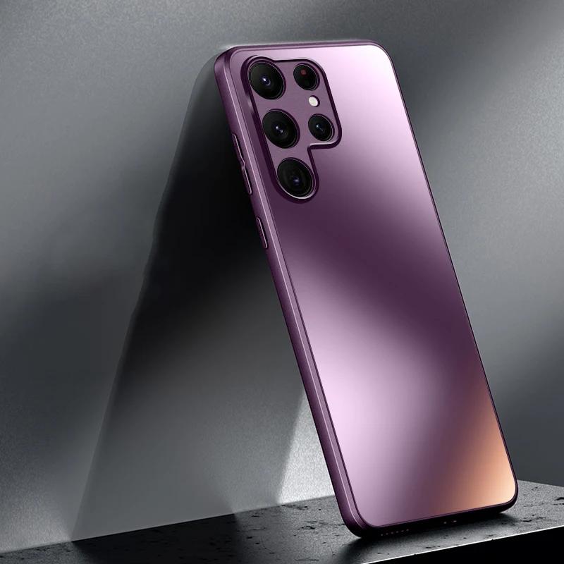 Роскошный блестящий AG силиконовый жесткий чехол для Samsung Galaxy S24 S23 S22 Ultra Plus матовый защитный чехол для телефона Celular