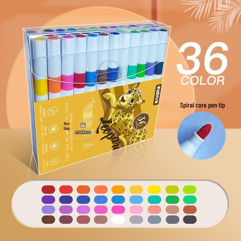 60-Color Acrylic Brush Markers Set - Opaque, Layerable, Waterproof, DIY Graffiti Pens for Kids