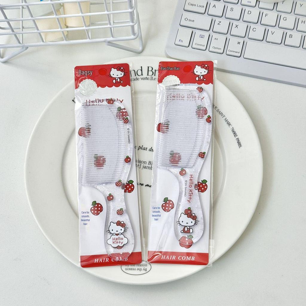 Детская мини-расческа Hello Kitty с мелкими зубчиками - Мягкая и портативная для челки девочек