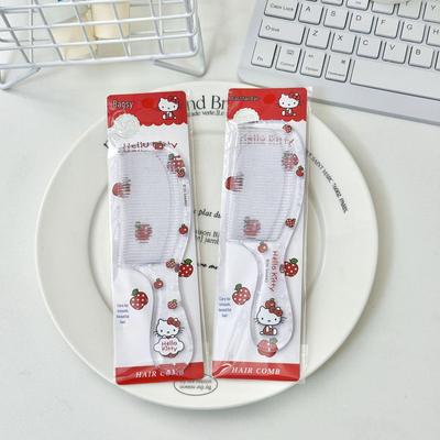 Детская мини-расческа Hello Kitty с мелкими зубчиками - Мягкая и портативная для челки девочек
