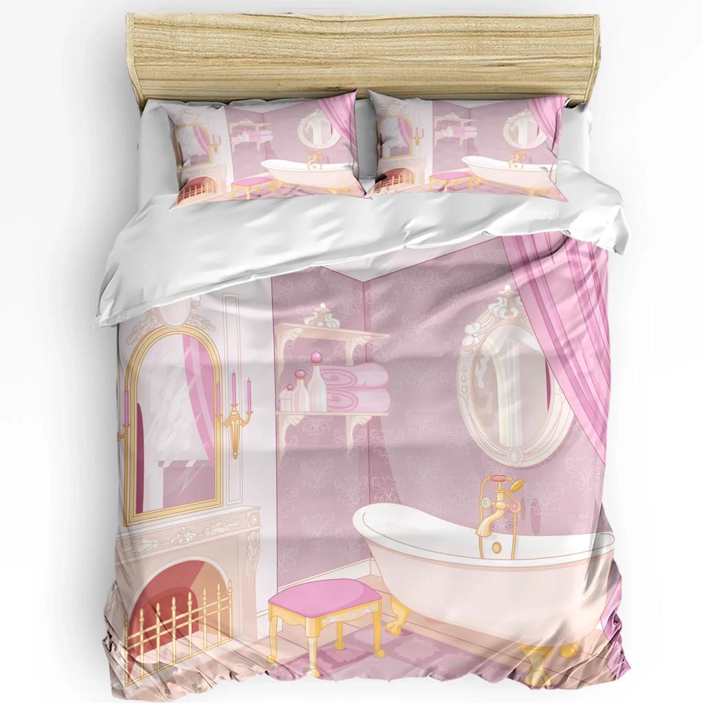 Castle Window Desk Moon Cat Book Witch Room Duvet Cover 3pcs Bedding Set Home Textile Quilt Cover Pillowcases No Sheet
