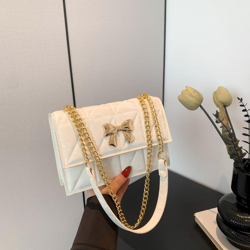 Модная маленькая сумка-мешок в стиле аромата, легкая, роскошная, для женщин, новая, с бриллиантовой цепочкой, маленькая квадратная сумка-бабочка, сумка через плечо на одно плечо