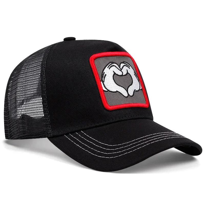 Высококачественный Бренд Аниме Мультфильм Snapback Хлопковая Бейсболка Мужская Женская Хип-Хоп Папа Сетчатая Кепка Тракер Дропшиппинг