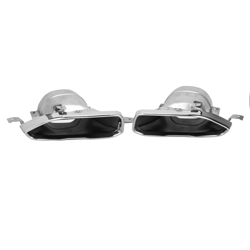 Exhaust Muffler Tips Set End Pipe Trim Replacement for 3 Series G20 G21 M Sport M340 2019‑2021Chrome Silver