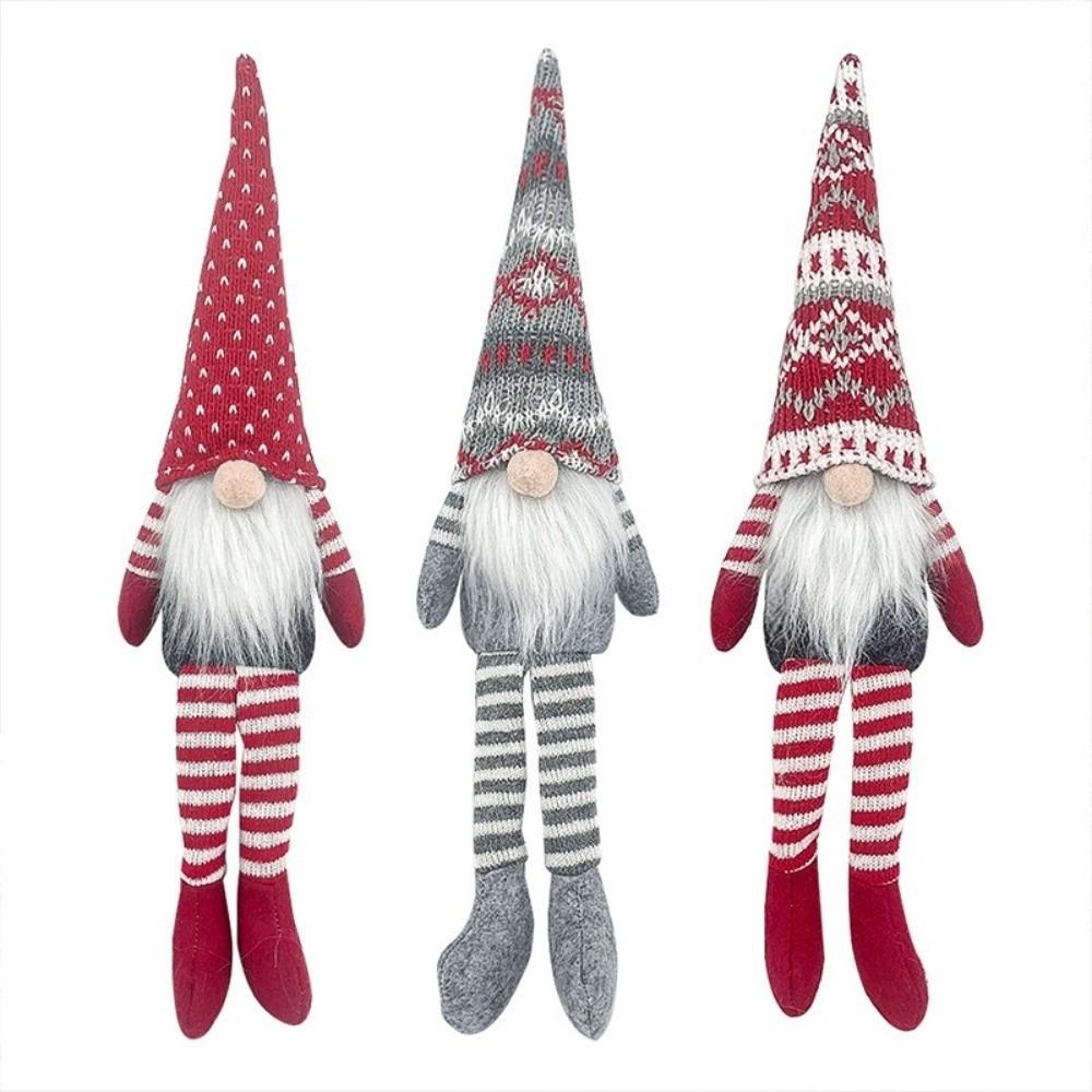 Knitted Design Knitted Gnome Doll Faceless Style Gnome Ornament Doll Xmas Tree Decoration