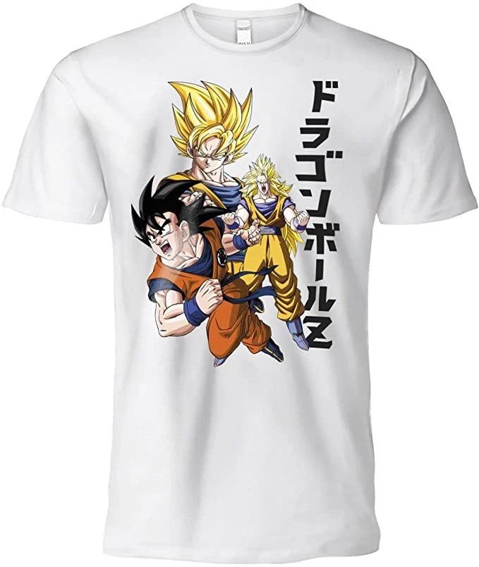 Dragon Ball T-shirt GOKU SUPER SAIYAN Animation Graphic T-shirt Summer New Men's and Women's Animation Streetwear