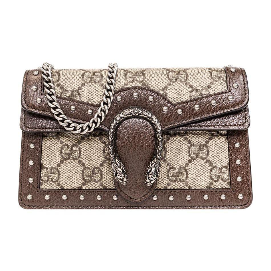 Gucci Dionysus Chain Wallet GG Supreme Studded 476432-UAABB-8367