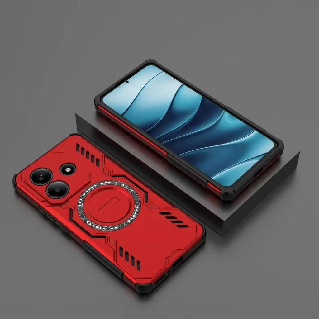 Чехол для Redmi K70 E POCO X6 X7 Pro Magsafe Беспроводная зарядка Магнитная защита линз Ударопрочная защитная крышка для Redmi Note14 4G 5G