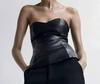 Stylish Black Handmade Women's Casual Lambskin Formal Party Genuine Leather Top