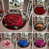 Floor Mat Quick-Drying Non-Slip Dot-Embossed Backing 3D Rose Flower Pattern Bathroom Rug Soft Absorbent Bath Mat