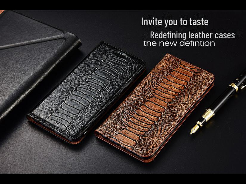 Чехол-книжка из натуральной кожи для ZTE Nubia Z70 Ultra, Z60S Pro, Z40 Pro