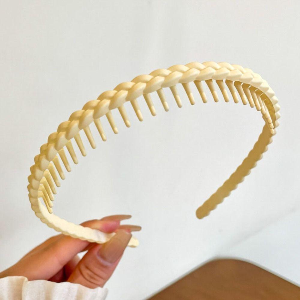 Корейский стиль Зубы Матовый Обруч для волос Акриловый Нескользящий Ободок Темперамент Девушки