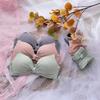 Cross Back Push-Up Bra for Young Women - Seamless, Wire-Free, and Thickened for Small Busts
