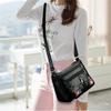 Large Capacity PU Leather Women Shoulder Handbags Vintage Dragonfly Flowers Multi-Pocket Crossbody Mommy Bag For Travel