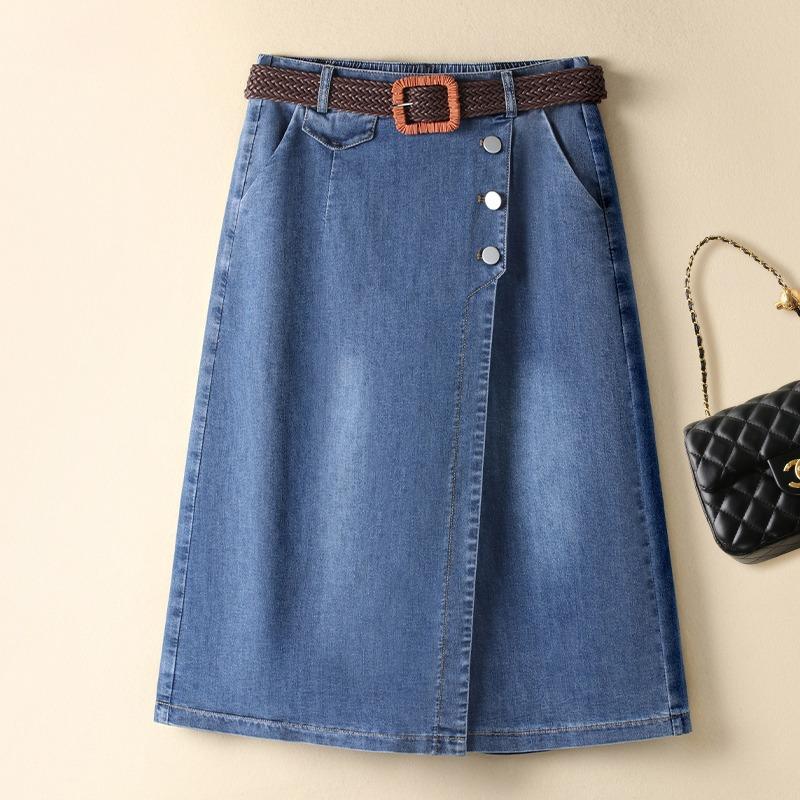 Джинсовая юбка с полукорпусом тонкие юбки для женщин летние укороченные брюки юбки нового стиля с высокой талией свободные широкие брюки шорты