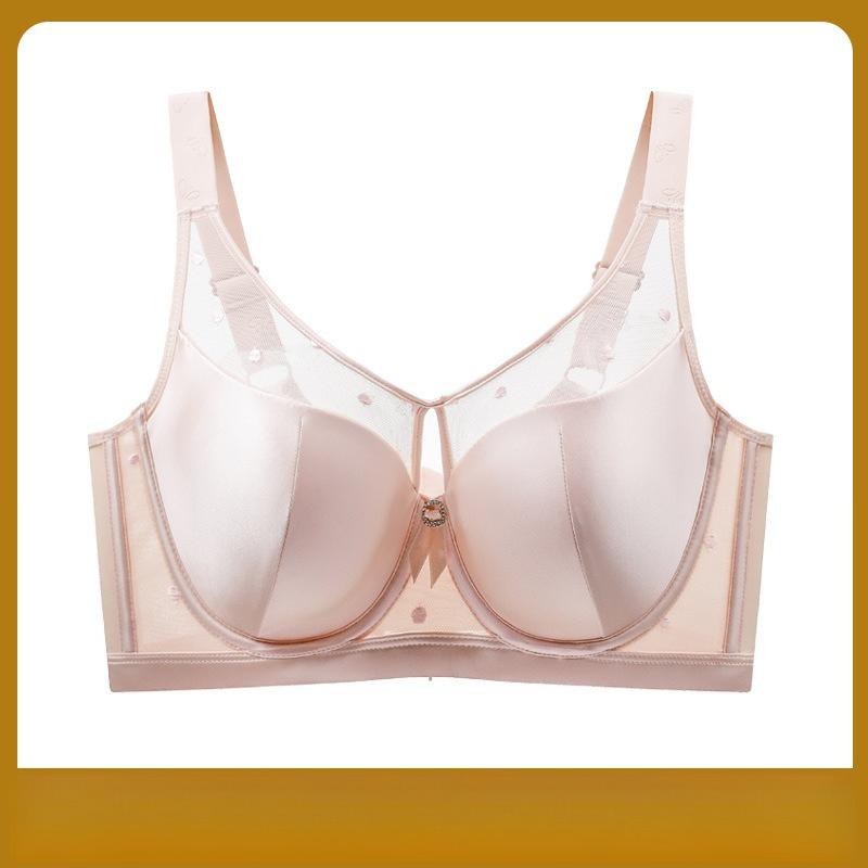 Soft Steel Ribbed Smooth Bra Women's Plus-size Seamless Underwear Women's Strapless Anti-glare Back-gathering Bra