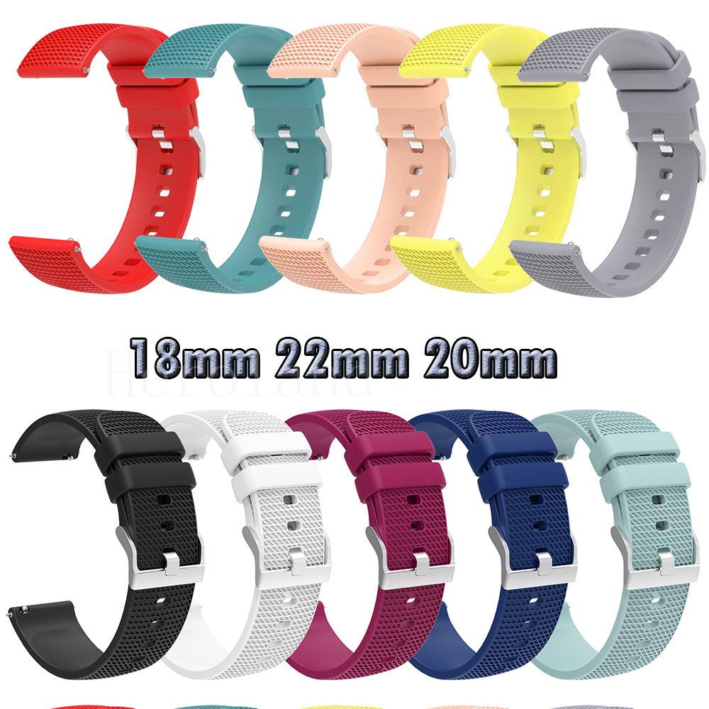 18мм 20мм 22мм Ремешок для часов для Huami Amazfit BIP U S / GTS 2 3 Ремешок для часов Силиконовый браслет для Huawei Watch GT 3 2 46мм 42мм Ремешок