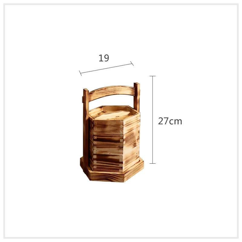 Wooden Hexagonal Steamer Chinese Dim Sum Steamed Grid Multi-size Heat Resistant Household Pastry Steamer Kitchen Cookware Tool