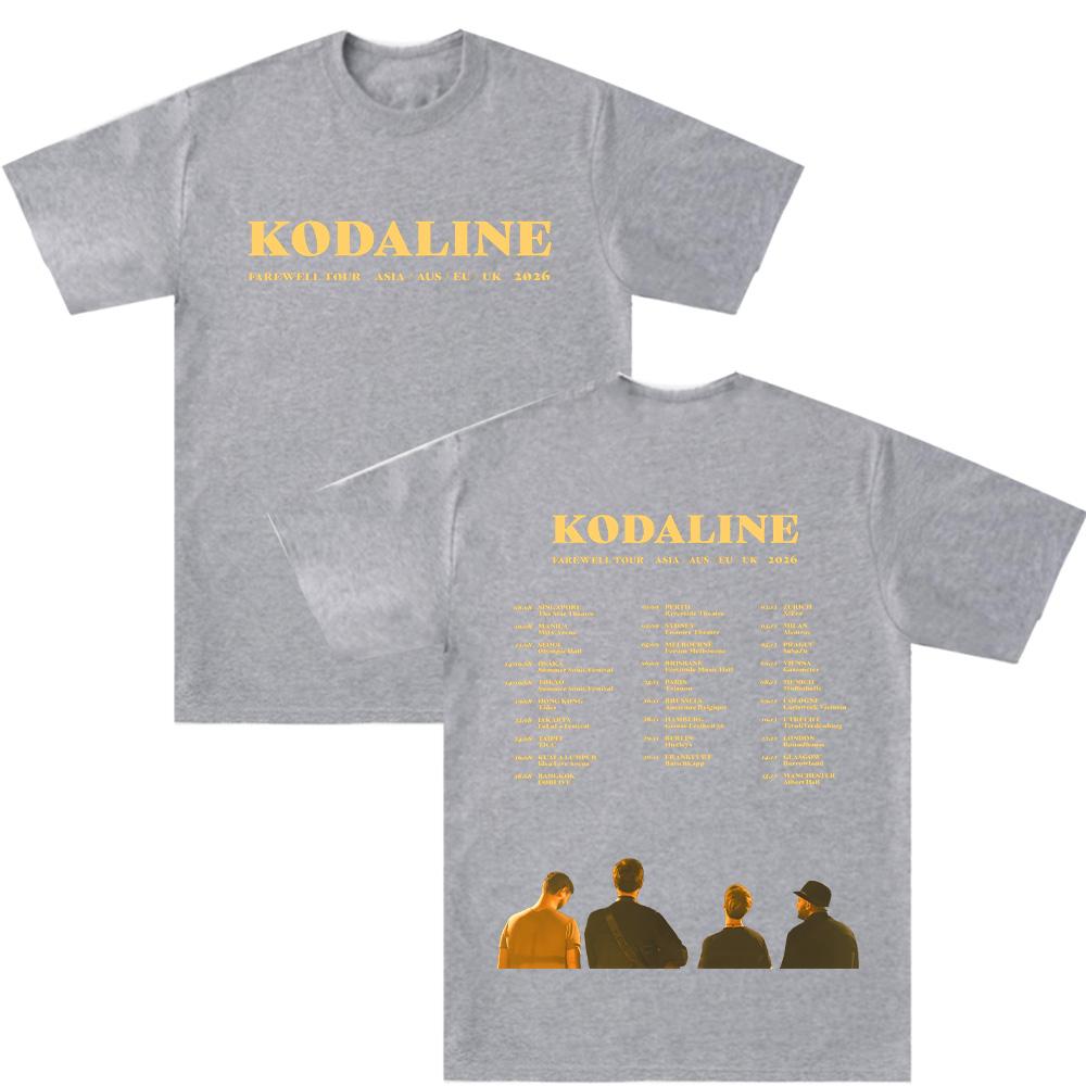 Kodaline Band Farewell Tour 2026 T-shirts Summer Fashion Pure Cotton Tees Women Men Comfortable Breathable Clothing Short Sleeve Tops