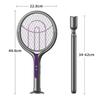 Telescopic Electric Mosquito Swatter Rotatable Rechargeable Bug Zapper with UV Light 2800V High Voltage Electric Mosquito Racket