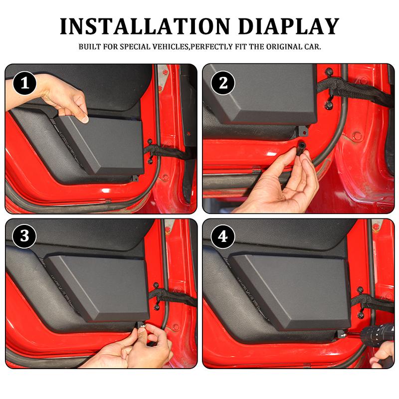 Металлическая сетка для передней и задней двери, карманный ящик для хранения, лоток для хранения водителя, пассажира, органайзер, подходит для Jeep Wrangler JK 2011-2017