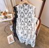 2025 New Summer Women Long Vest Sleeveless T-Shirt Basic Fashion Tops Lace Tees Casual Loose White Tees