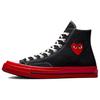 Новые Chuck Taylor All Star 70 Hi Comme Des Garcons Play Черные Красные Подошва A01793C