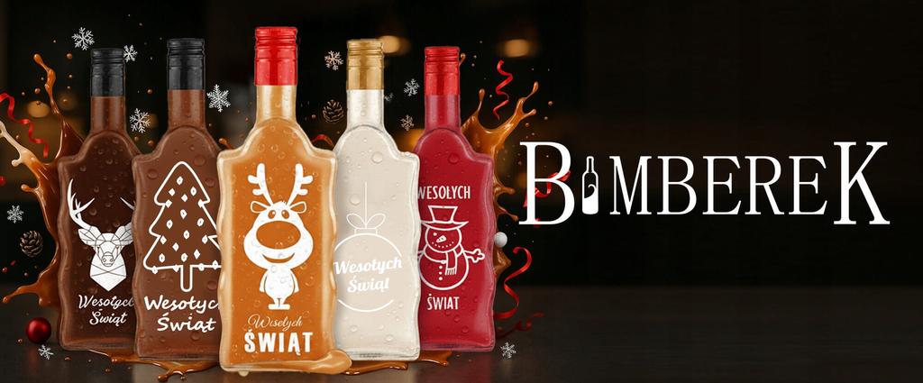 Christmas Gift Box + Bottle Fala 0.5l WOODEN BOX FOR WINE