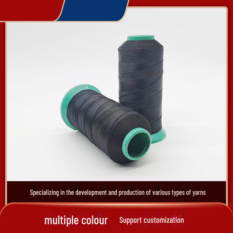 High-Strength Black Polyester Thread for Leather and Upholstery Sewing