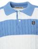 CAMBRIDGE UNIVERSITY [25Ss] Shield Logo Cable Knit Rugby Short Sleeve Knit Blue (Multi)