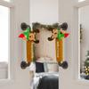 1 Pair Christmas Refrigerator Handle Gloves Santa Claus Snowman Elk Kitchen Fridge Handle Cover Set Home Decoration