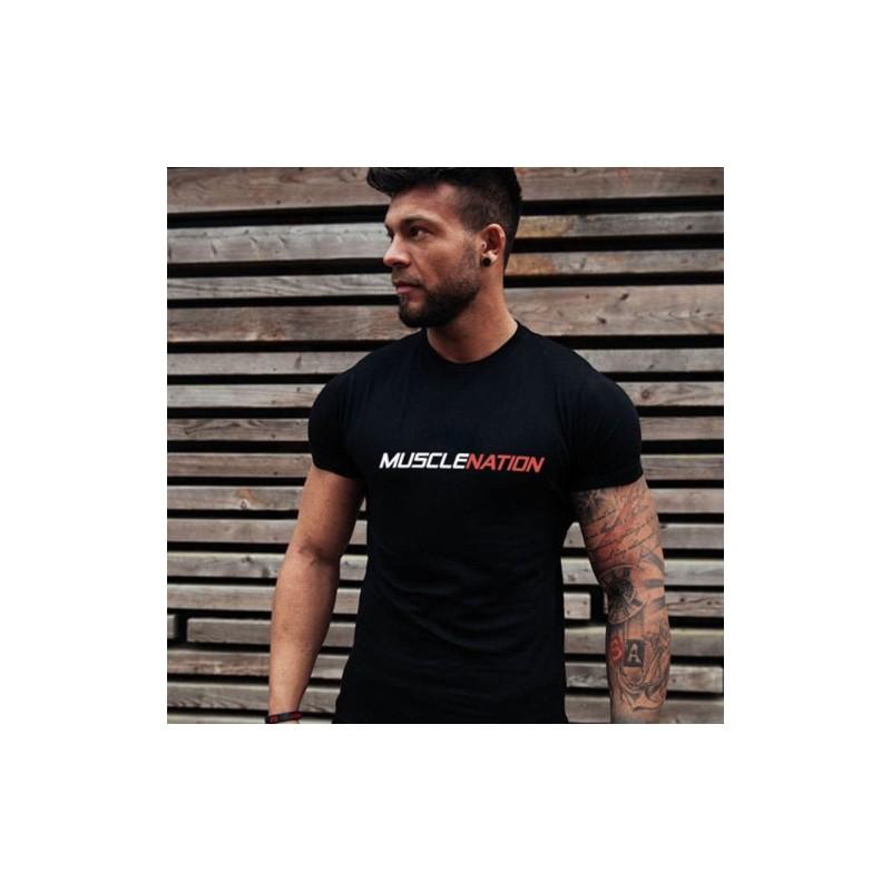 Muscle Gym Homme Musculation Coton Sports Fit Musclenation Fitness Tee Tshirt