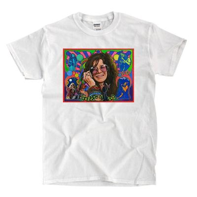 Белая футболка Janis Joplin Быстрая доставка Высокое качество Активная