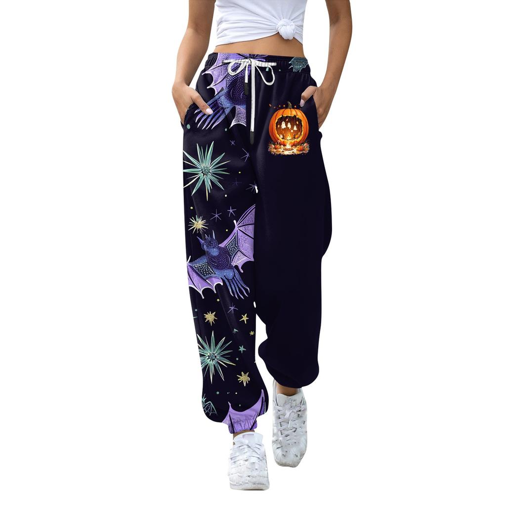 Women's Casual Fashion Sweatpants Halloween Printed Casual Pants