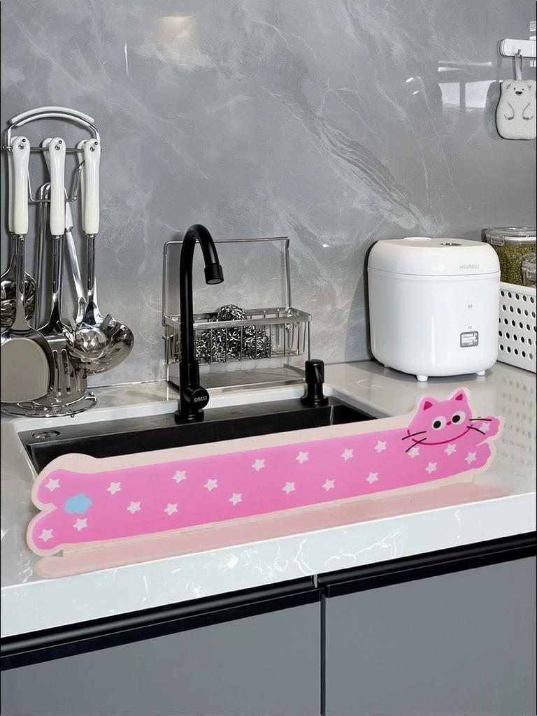 Water Tank Splash Guard, Kitchen Sink Splash-Proof Barrier, Washbasin Magic Tool, Countertop Edge Waterproof Strip