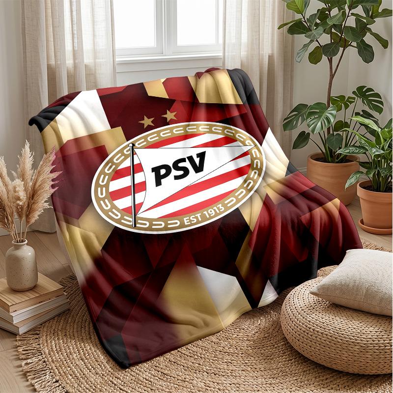 PSV Eindhoven FC Soft Flannel Fleece Blanket Lightweight Cozy Warm Throw Blanket For Sofa Bed Home Decor