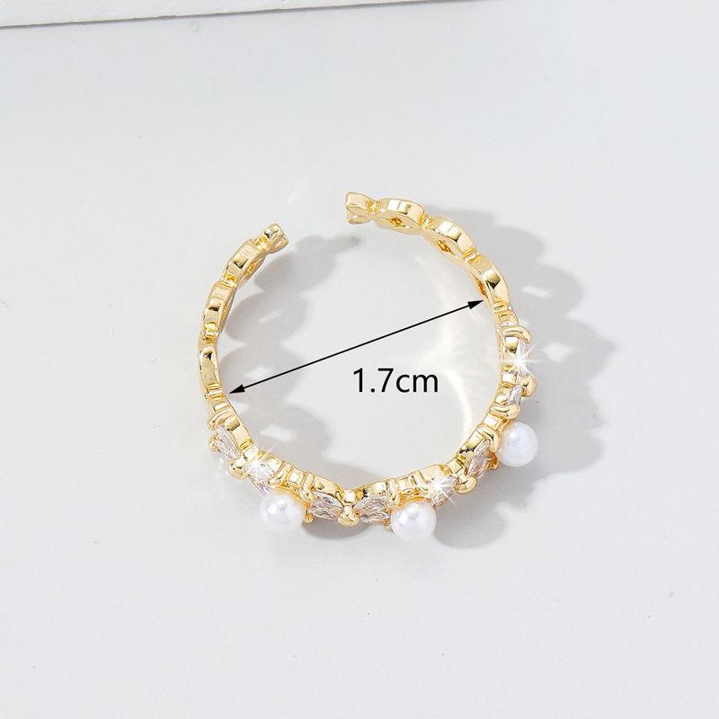 Кольцо GemChic для женщин, изысканное, милое, геометрическое, регулируемое, женское, с вставкой из циркония, подарок на день рождения, Рождество, ювелирные изделия