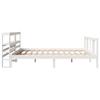 Bed Frame with Headboard Without Mattress White 200x200 cm