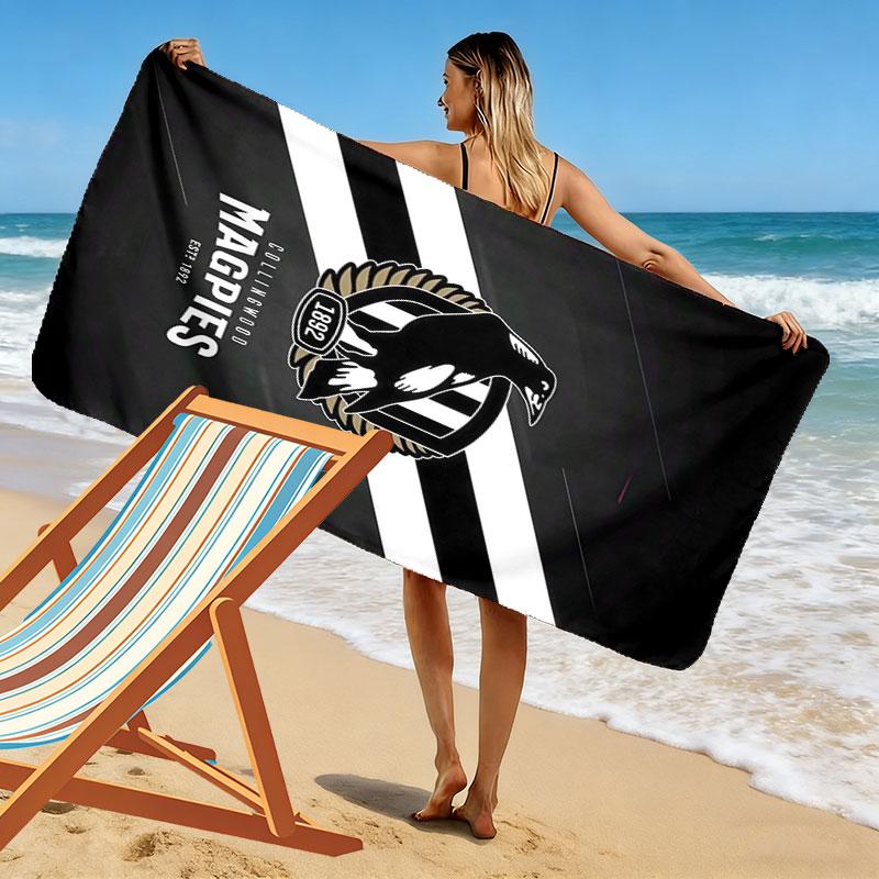 Magpies Spirit Print Beach Towel, Large Soft Quick Dry Towel for Beach Camping Swimming
