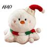 Festive Bag Decoration Christmas Plush Hanging Ornament, Santa Gingerbread Man Deer Snowman Stuffed Toy with Elk Pendant Loop , Tree Mantel