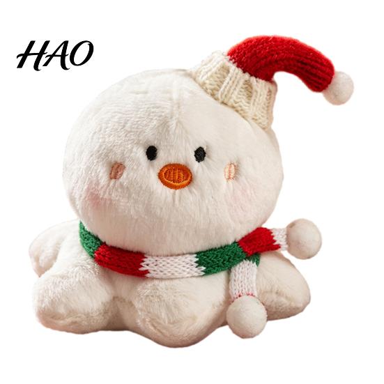 Festive Bag Decoration Christmas Plush Hanging Ornament, Santa Gingerbread Man Deer Snowman Stuffed Toy with Elk Pendant Loop , Tree Mantel
