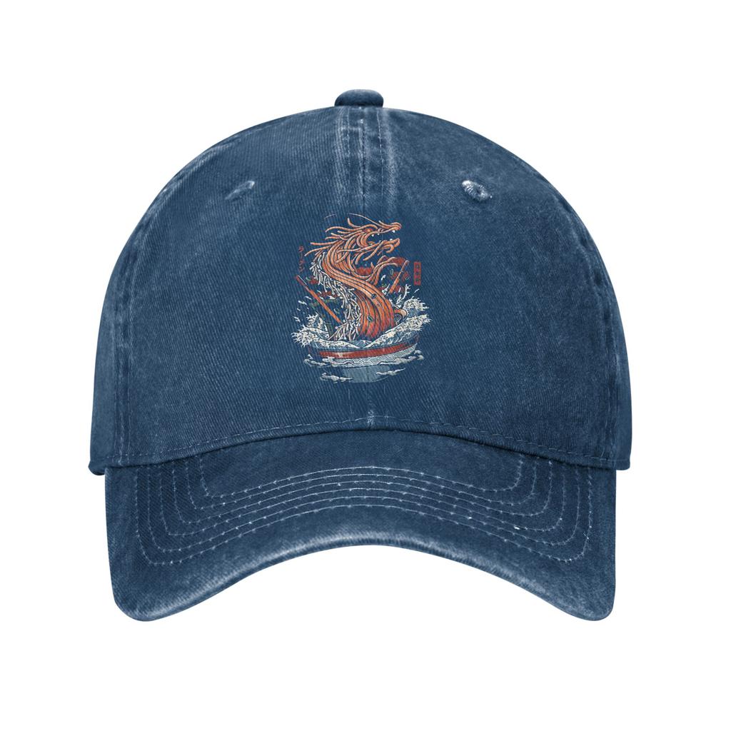 Baseball Cap Dragon Pattern Summer Street Style Trucker Hat Ramen Dragon Women Men Print Outdoor Sports SunProof Baseball Caps
