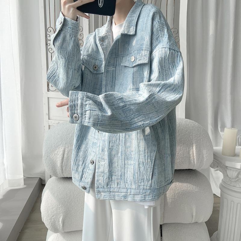 Джинсовая куртка с ароматом, мужская весенняя новая свободная модная брендовая куртка в корейском стиле, универсальный джинсовый топ