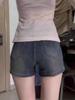 Летние ретро джинсовые шорты А-силуэта с высокой талией для женщин 2026 года, стройнящие, от маленьких до больших размеров