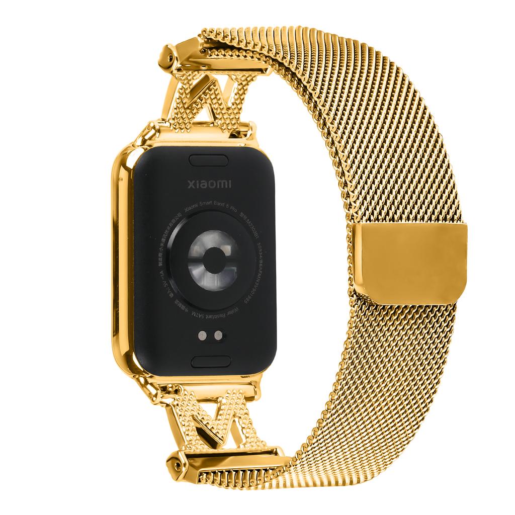 Ремешки миланского типа для Xiaomi Smart Band 8 Pro, металлический ремешок из нержавеющей стали