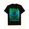 Футболка Goa Trance Psytrance Raver - Яркий бирюзово-зеленый принт, повседневная рубашка, подходит для музыкальных фестивалей