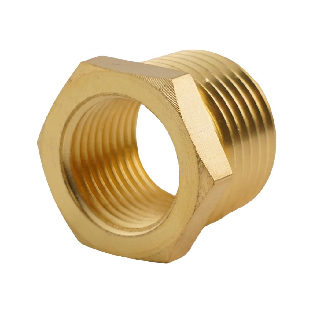 1pc Brass Pipe Adapter Fitting Reducing Hex-Bush Bushing Male-Female Connector For Pressure Gauge Fuel Water 1/8 1/4 3/8 1/2 NPT