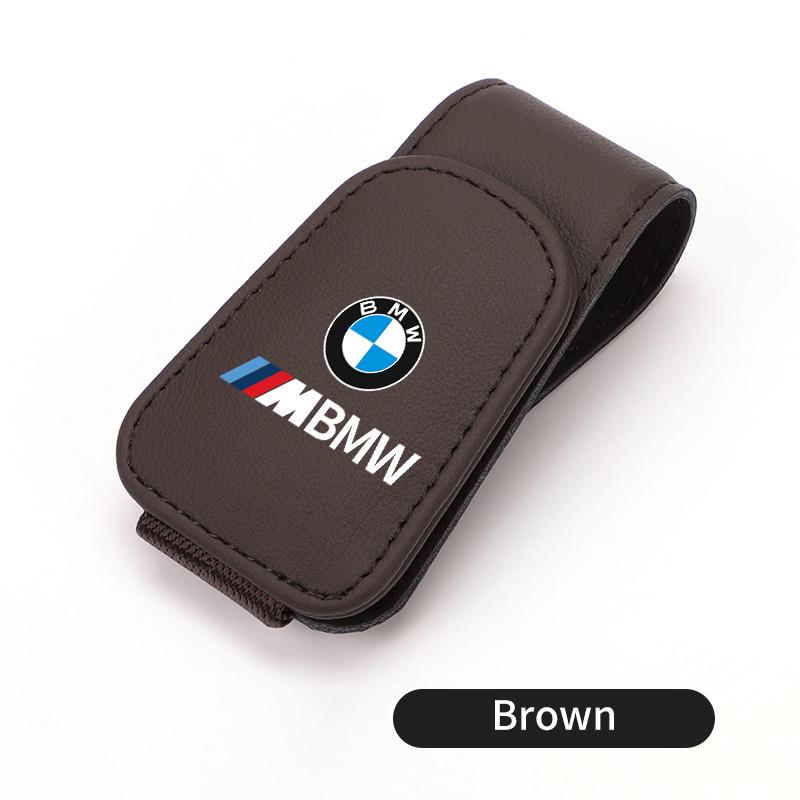 Car Sun Visor Eyeglass Hanger Leather Storage Holder Clip For BMW X3 X5 M5 M3 E46 E90 E60 F10 E39 F30 E36 G30 E87 E70 E222